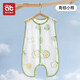 愛(ài)貝迪拉（AIBEDILA）嬰兒背心男女童夏季薄款寶寶琵琶衣新生兒純棉無(wú)袖透氣連體吊帶衫 【7A抗菌】青桔小熊 76cm