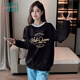 Halo Queen衛衣女春秋圓領(lǐng)寬松時(shí)尚印花套頭上衣H13KW1300