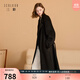三彩【100綿羊毛】2025冬季新款長(cháng)款雙面呢大衣翻領(lǐng)寬松M 經(jīng)典黑預售[付款15天內]發(fā) S 155/80A