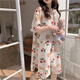 夢(mèng)動(dòng)短袖睡裙女夏季純棉玉桂狗公主風(fēng)連衣裙夏天薄款大碼孕婦開(kāi)衫睡衣 HX-W31#櫻桃熊睡裙 160(M)