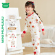 迷你木木屋兒童秋衣秋褲春秋款男女童內衣套裝中小童純棉家居服 草莓熊 130 