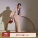 朵朵·可可冬季睡衣女珊瑚絨羽毛紗日系條紋長(cháng)袖長(cháng)褲家居服套裝 粉條紋 M (160)