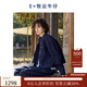 EIN時(shí)髦知識分子 EIN言工匠牛仔明線(xiàn)設計箱型復古夾克女秋新款 墨藍 M