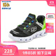 Skechers斯凱奇兒童閃穿鞋無(wú)需彎腰一腳蹬男大童運動(dòng)鞋閃燈鞋跑鞋403843L