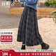 絲柏舍復古風半身裙2025秋裝新款女裝高腰A字格紋拉鏈中長裙