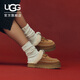 UGG秋季女士時(shí)尚舒適純色厚底系帶裝飾休閑半拖包頭拖1158260 CHE | 栗色 38