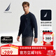 諾帝卡（NAUTICA）男裝春秋純棉柔軟親膚多色基礎經(jīng)典長(cháng)袖T恤男TE4301 4NV藏青 M