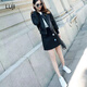 陸際（LUJI）香港潮牌棒球服飛行夾克衫女春秋新款簡(jiǎn)約寬松百搭短外套bf女裝 黑色 M