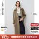 朗姿Basic衣櫥經(jīng)典雙排扣風(fēng)衣外套法式高智中長(cháng)款大衣氣質(zhì) 棕色3 M