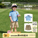 齊齊熊（ciciibear）【100%純棉】齊齊熊男童套裝夏裝寶寶短袖兒童polo衫童裝運動校服 學(xué)院藍(lán) 100