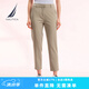 諾帝卡（NAUTICA）【商場同款】女裝25春季新款商務(wù)簡約垂感修身休閑褲女51PO04 奶咖色2BT L