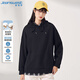 真維斯（Jeanswest）衛衣女連帽2026春夏款寬松顯瘦ins潮長(cháng)袖帽衫外套純色黑色L