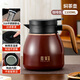 雅集小胖福燜茶壺1100ml咖啡色保溫家用水壺陶瓷內膽不銹鋼過(guò)濾悶泡壺