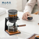 南山先生 功夫茶具創(chuàng)意陶瓷防燙泡茶壺半自動(dòng)茶壺公杯組合見(jiàn)山單泡壺 見(jiàn)山半自動(dòng)茶具_(dá)單泡壺（黑）