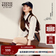 Teenie Weenie【趙露思同款】小熊女裝2025早秋新款菱形格針織背心 棕色 S