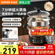 蘇泊爾（SUPOR）電蒸鍋多功能電熱鍋32CM電鍋多用途鍋加厚304不銹鋼電蒸鍋電煮鍋電火鍋五檔火力 15L 【ZN32YK12】2200W