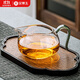 金鑲玉 玻璃公道杯 高硼硅耐熱公杯茶海分茶器功夫茶具配件300ml禮盒裝 玄金玻璃公杯