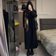 GARNUO羽絨服內(nèi)膽黑色毛呢外套女秋冬季新款90白鴨絨赫本風(fēng)加厚呢子大衣 黑色【常規(guī)內(nèi)里】 M【101-110斤】