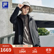 FILA 斐樂(lè )官方男士三合一沖鋒衣兩件套25冬新款健身運動(dòng)保暖連帽外套 深黑-BK L 175/96A/L