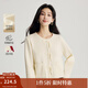 茵曼（INMAN）新中式國風(fēng)毛衣女2025年春秋季新款圓領(lǐng)套頭毛衣上衣 米杏 XL