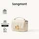 Songmont山下有松小號巧克力包新款牛皮斜挎鏈條軟手機包 奶昔白(預售15天)