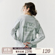 NORYBRAND 24FW戶(hù)外功能性速干衣結構運動(dòng)印花長(cháng)袖休閑T恤打底衫 青綠色 S
