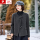 皮爾卡丹（pierre cardin）【100%綿羊毛】短款雙面呢毛呢外套女2024冬裝新款雙面呢大衣 深灰色 M