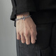 BJYL十字架手鏈男士百搭小眾設計鈦鋼男生手環(huán)潮流高級感美式手飾品男 溶解暗黑十字架手鏈