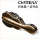 克莉絲蒂娜（Christina）專業(yè)小提琴琴盒子輕便易攜帶耐磨琴包箱包方便攜帶手提烏金色琴盒 褐色 4/4