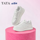 他她（TATA）孫樂(lè )言同款小白鯨厚底休閑板鞋女加絨小白鞋子GCD07AM6 白桃牛乳 37