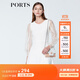 PORTS寶姿商場(chǎng)同款春夏新品女裝歐根紗拼接袖連衣裙 米白 S
