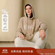 茵曼（INMAN）茵曼2025冬女裝新款輕運動(dòng)戶(hù)外連帽字母口袋套頭針織毛衣 燕麥色 S