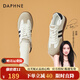 達芙妮（DAPHNE）女鞋2025年春季新款舒適時(shí)尚鞋子復古德訓鞋百搭運動(dòng)休閑鞋 藍色 跟高3.0cm 35 標準尺碼