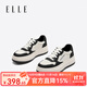 ELLE休閑鞋女鞋厚底黑白熊貓鞋子女秋冬百搭運(yùn)動(dòng)板鞋冬款加絨 黑色跟高4.5CM 37 (235mm) 標(biāo)準(zhǔn)碼