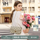 VANESSA HOGAN VH女包山茶花信封包高級感包包老花鏈條小包單肩斜挎包生日禮物 綠色+綠野仙蹤禮袋（送禮首選）