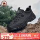 駱駝 運動(dòng)鞋男休閑戶(hù)外徒步登山鞋抓地厚底減震 P14A379617 黑色 41 