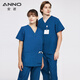 ANNO安諾/ANNO 洗手服刷手衣男女衣服手術(shù)護(hù)士服短袖衣 可定制印花繡 湖藍(lán)色 L