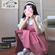 織姬學(xué)生法式背帶裙套裝女2025夏季新款小清新收腰顯瘦減齡仙森系長(cháng)裙 593碎花襯衫+593粉色背帶裙 2XL 碼建議140-160斤