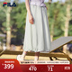 FILA斐樂(lè )官方梭織裙女2025夏季新款時(shí)尚休閑傘裙半身裙一步裙子 大地灰-GY L 170/70A/L