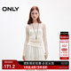 ONLY2025秋季新款辣妹性感蕾絲修身長袖吊帶套裝T恤女|125102014 S00 白色 L (170) 88A