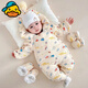 G.DUCKKIDS小黃鴨嬰兒連體羽絨服男女寶寶外出服冬季衣服新生兒外套 糖果兔羽絨服+手腳套 90 cm(90cm) (建議12-18個(gè)月寶寶)