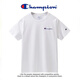 冠軍涂鴉短袖T恤男女情侶款純棉刺繡小標寬松半袖體恤衫休閑上衣打底衫男 短袖小標/白色 S 90-100斤