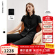 朗姿三醋酸法式復古短袖氣質(zhì)外套女士2024年秋季新款高級感短外套 黑色 M