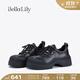 Bella Lily弓形底時(shí)尚單鞋女黑色防撞頭春季厚底增高小皮 黑色 39