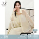 玖姿·安娜蔻夏日通勤肌理感歐根紗落肩寬松長(cháng)袖襯衫女2025夏季新款 淺黃 S