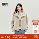 森馬（Semir）外套女秋季花苞拼接格子寬松立領2025風文藝通勤夾克10A525108004