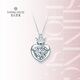 鉆石世家 【門(mén)店同款】愛(ài)隨心動(dòng)小燈芯18K金鉆石吊墜鉆石項鏈 節日禮物 18K金銀白色 單吊墜主石8分