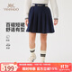 英氏（YEEHOO）女童裙子兒童半身裙中大童裝短裙學(xué)院風(fēng)運(yùn)動(dòng)休閑秋裝 深藍(lán) 140