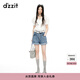 DZZIT地素短褲夏季夏季活力少女感牛仔褲女 藍色 M