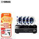 雅馬哈（YAMAHA）NS-IC600吸頂音響喇叭套裝背景音樂廣播系統(tǒng)超市店鋪家用天花嵌入全景聲音響 背景音樂套餐六